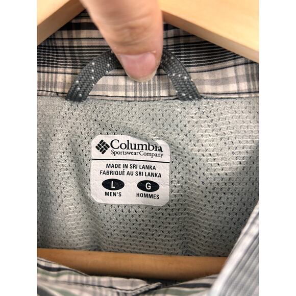Columbia Plaid Short Sleeve Vented Fishing Shirt Men’s L Lightweight Outdoor - Picture 7 of 8